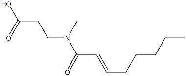 3-[N-Methyl-N-(2-octenoyl)amino]propionic acid Structure