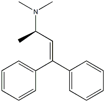 (R)-N,N-ジメチル-4,4-ジフェニル-3-ブテン-2-アミン 化学構造式