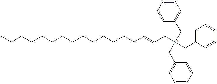 (2-ヘプタデセニル)トリベンジルアミニウム 化学構造式