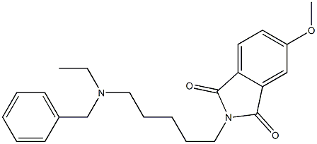 N-[5-(Ethylbenzylamino)pentyl]-5-(methoxy)phthalimide,,结构式