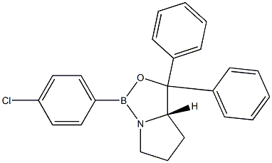 (5S)-2-(4-Chlorophenyl)-4,4-diphenyl-3-oxa-1-aza-2-borabicyclo[3.3.0]octane 结构式