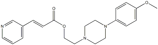 3-Pyridineacrylic acid 2-[4-(p-methoxyphenyl)-1-piperazinyl]ethyl ester Structure