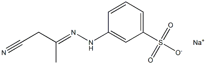3-[2-(2-Cyano-1-methylethylidene)hydrazino]benzenesulfonic acid sodium salt Struktur