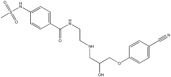 4-Methylsulfonylamino-N-[2-[2-hydroxy-3-(4-cyanophenoxy)propylamino]ethyl]benzamide Structure