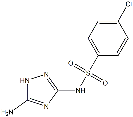 [(5-アミノ-1H-1,2,4-トリアゾール-3-イル)アミノ](4-クロロフェニル)スルホン 化学構造式