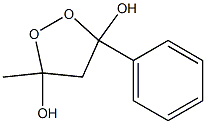 3-Phenyl-5-methyl-3,5-dihydroxy-1,2-dioxacyclopentane Structure