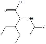 (-)-N-アセチル-3-エチル-D-ノルバリン 化学構造式