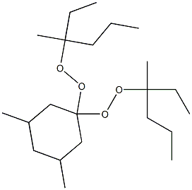 3,5-ジメチル-1,1-ビス(1-エチル-1-メチルブチルペルオキシ)シクロヘキサン 化学構造式