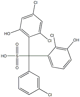 (3-Chlorophenyl)(2-chloro-3-hydroxyphenyl)(2,4-dichloro-6-hydroxyphenyl)methanesulfonic acid