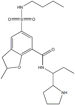 2,3-Dihydro-2-methyl-5-(butylaminosulfonyl)-N-[1-ethyl-2-pyrrolidinylmethyl]benzofuran-7-carboxamide|