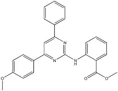 2-[[4-(4-Methoxyphenyl)-6-phenylpyrimidin-2-yl]amino]benzoic acid methyl ester Struktur