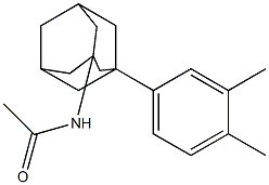 1-(3,4-Dimethylphenyl)-3-(acetylamino)adamantane 结构式