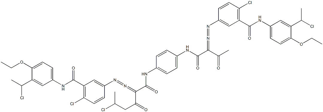  3,3'-[2-(1-Chloroethyl)-1,4-phenylenebis[iminocarbonyl(acetylmethylene)azo]]bis[N-[3-(1-chloroethyl)-4-ethoxyphenyl]-6-chlorobenzamide]