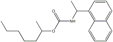 N-[1-(1-ナフチル)エチル]カルバミド酸(1-メチルヘキシル) 化学構造式