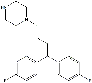 1-[4,4-Bis(4-fluorophenyl)-3-butenyl]piperazine Struktur