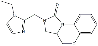 2,3,3a,4-Tetrahydro-2-[(1-ethyl-1H-imidazol-2-yl)methyl]-1H-imidazo[5,1-c][1,4]benzoxazin-1-one 结构式