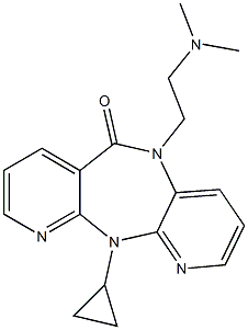 5,11-Dihydro-11-cyclopropyl-5-(2-dimethylaminoethyl)-6H-dipyrido[3,2-b:2',3'-e][1,4]diazepin-6-one,,结构式