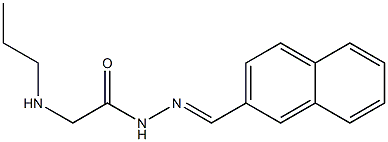 N-Propylglycine N'-(2-naphtylmethylene) hydrazide Structure