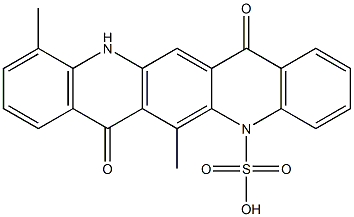 5,7,12,14-テトラヒドロ-6,11-ジメチル-7,14-ジオキソキノ[2,3-b]アクリジン-5-スルホン酸 化学構造式