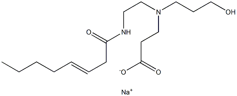 3-[N-(3-Hydroxypropyl)-N-[2-(3-octenoylamino)ethyl]amino]propionic acid sodium salt Struktur