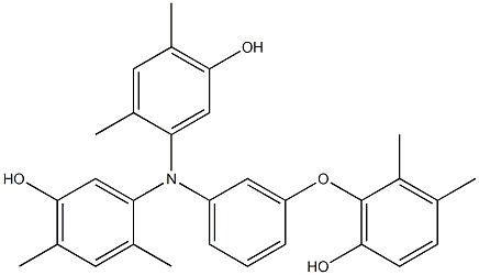 N,N-Bis(5-hydroxy-2,4-dimethylphenyl)-3-(6-hydroxy-2,3-dimethylphenoxy)benzenamine Struktur