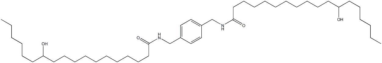 N,N'-(1,4-フェニレンビスメチレン)ビス(12-ヒドロキシステアロアミド) 化学構造式
