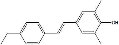 4-[(E)-2-(4-Ethylphenyl)ethenyl]-2,6-dimethylphenol Structure