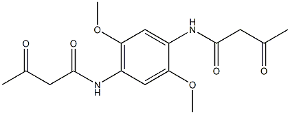 1,4-Bis(3-oxobutyrylamino)-2,5-dimethoxybenzene,,结构式