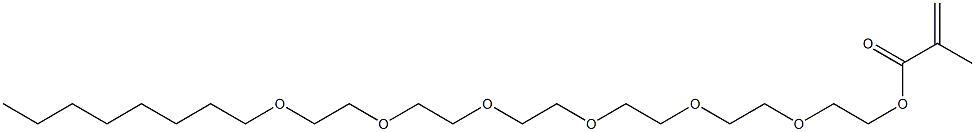 Methacrylic acid (3,6,9,12,15,18-hexaoxahexacosan-1-yl) ester,,结构式