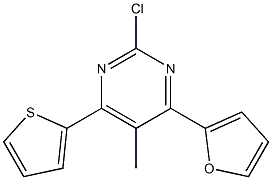 2-Chloro-4-(2-furanyl)-6-(2-thienyl)-5-methylpyrimidine