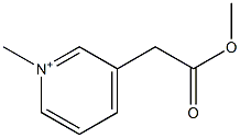 3-(2-Methoxy-2-oxoethyl)-1-methylpyridinium 结构式