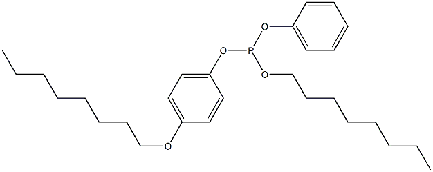 Phosphorous acid 4-(octyloxy)octyldiphenyl ester Structure