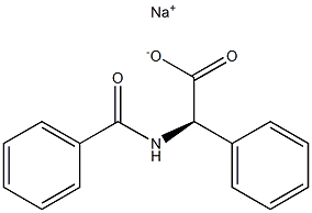 [R,(-)]-2-(Benzoylamino)-2-phenylacetic acid sodium salt Struktur