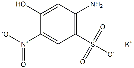 6-Amino-4-hydroxy-3-nitrobenzenesulfonic acid potassium salt Structure