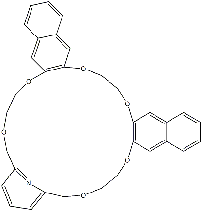 2,6-[[[[Ethylenebisoxybis(3,2-naphthylene)]bisoxy]bisethylenebisoxy]bismethylene]pyridine Structure