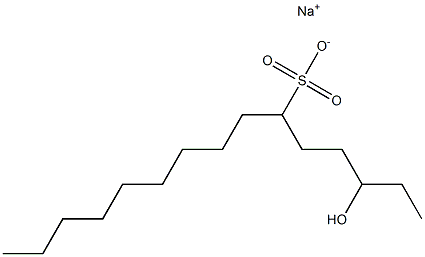 3-Hydroxypentadecane-6-sulfonic acid sodium salt,,结构式