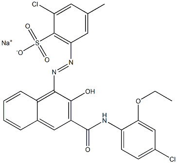 2-Chloro-4-methyl-6-[[3-[[(4-chloro-2-ethoxyphenyl)amino]carbonyl]-2-hydroxy-1-naphtyl]azo]benzenesulfonic acid sodium salt