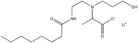 2-[N-(3-Hydroxypropyl)-N-[2-(octanoylamino)ethyl]amino]propionic acid lithium salt Structure