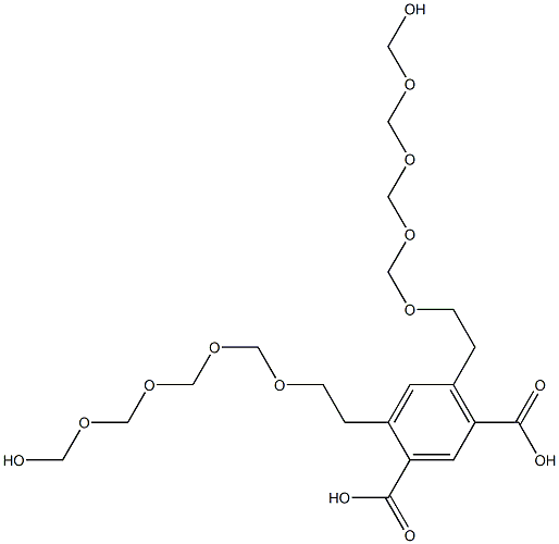 4,6-Bis(10-hydroxy-3,5,7,9-tetraoxadecan-1-yl)isophthalic acid 结构式