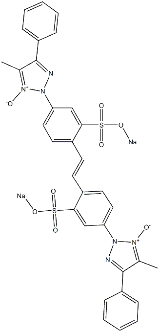 2,2'-[2,2'-Di(sodiooxysulfonyl)stilbene-4,4'-diyl]bis(5-methyl-4-phenyl-2H-1,2,3-triazole-1-oxide),,结构式