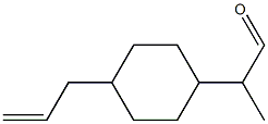 2-[4-(2-プロペニル)シクロヘキシル]プロパナール 化学構造式