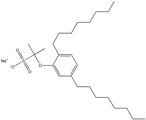 2-(2,5-Dioctylphenoxy)propane-2-sulfonic acid sodium salt Structure