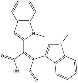 3-(1-Methyl-1H-indol-2-yl)-4-(1-methyl-1H-indol-3-yl)-1H-pyrrole-2,5-dione Structure