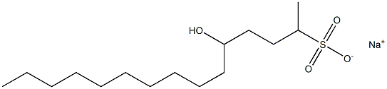 5-Hydroxypentadecane-2-sulfonic acid sodium salt,,结构式
