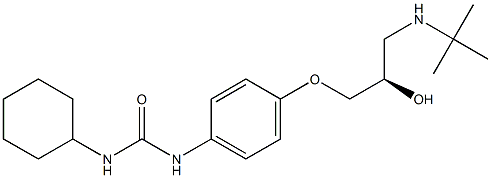 N-Cyclohexyl-N'-[4-[(R)-3-[(1,1-dimethylethyl)amino]-2-hydroxypropoxy]phenyl]urea Struktur