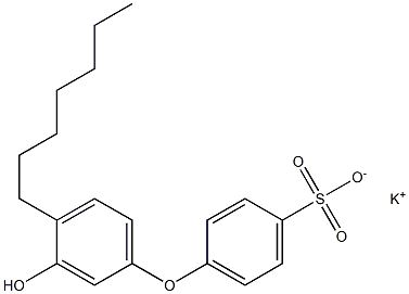 3'-Hydroxy-4'-heptyl[oxybisbenzene]-4-sulfonic acid potassium salt,,结构式