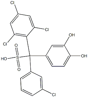 (3-Chlorophenyl)(2,4,6-trichlorophenyl)(3,4-dihydroxyphenyl)methanesulfonic acid