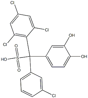 (3-Chlorophenyl)(2,4,6-trichlorophenyl)(3,4-dihydroxyphenyl)methanesulfonic acid|