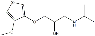 3-(イソプロピルアミノ)-1-[(4-メトキシチオフェン-3-イル)オキシ]プロパン-2-オール 化学構造式
