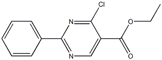 2-フェニル-4-クロロピリミジン-5-カルボン酸エチル 化学構造式